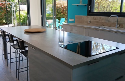 Bas-en-Basset Maison | Wooden house on the edge of the Loire, very quiet, swimming pool, pet allowed.