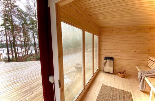 Vittsjo Maison | Wunderschönes Haus am See mit Sauna, Boot und Eigenem Bootssteg