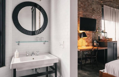 Williamsburg Hôtel | Industrial-Chic Brooklyn King, Wythe Hotel, City & Sunset Views