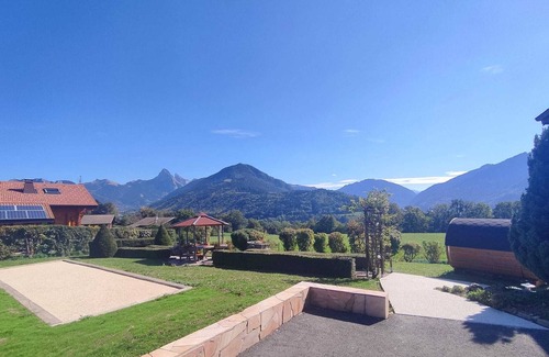 Vinzier Appartement | Appartement dans chalet de prestige avec vue panoramique sur les montagnes