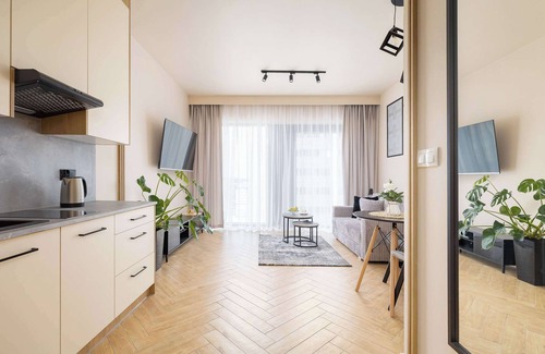 Katowice Appartement | Zabrska 15 Katowice Creamy Studio Air conditioning Smart TV Parking
