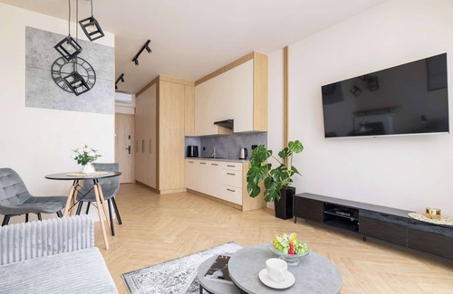 Katowice Appartement | Zabrska 15 Katowice Creamy Studio Air conditioning Smart TV Parking