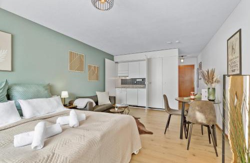 Engelberg Appartement | Zentrales Studio mit mega Bergblick, Titlis, Luzern, Lake, Kurpark