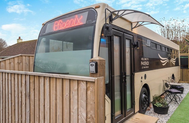 Experience a unique getaway at the Phoenix Star Bus in Goodrington.