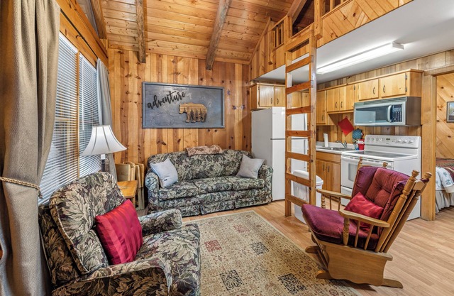 Bear Paw # 7 (1 chambre Queen) Privé; isolé. Cottage avec bain à remous; Animaux acceptés