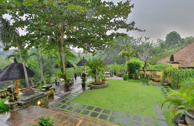 Balcon privé 1 chambre près d'Ubud avec vue sur le parc et les rizières