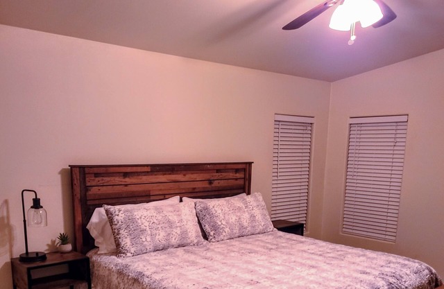 1 Block from Main St! Steps to Hot Pools! Cozy, spacious, central location!