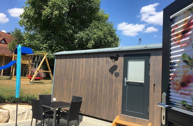 Schäferwagen confortable et spacieux de 17 m² avec électricité et Heitzanschluss et mini-cuisine