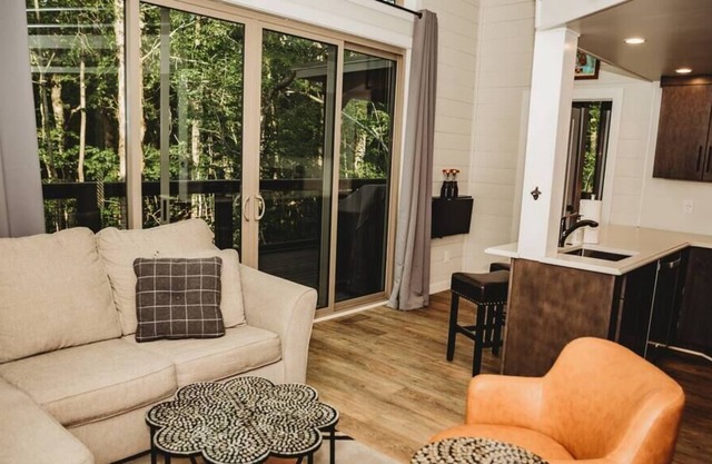 Take it easy at this unique and tranquil getaway home