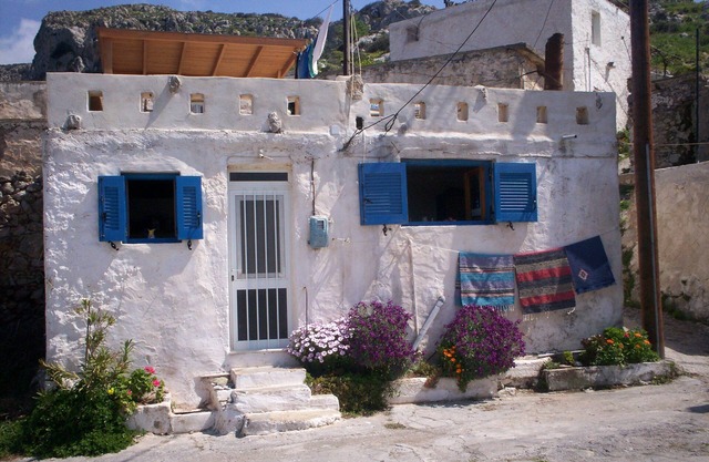 Maison de 2 chambres dans un village de montagne avec vue sur la station balnéaire de Makrigialos