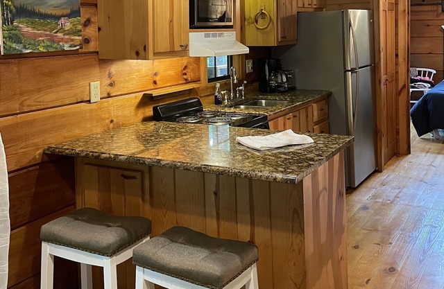 Cozy secluded Cabin 211with private Hot tub a few minutes from Saluda