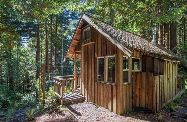 2 chalets rustiques et cabane dans les arbres sur Creek à Redwoods