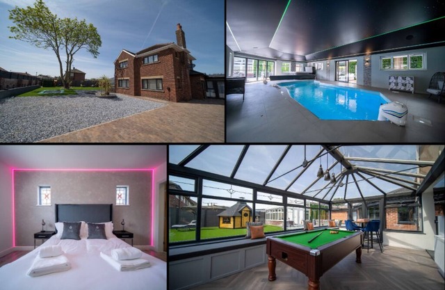 20 Guest Luxury Stay - Private Pool, Hot Tub & Gym