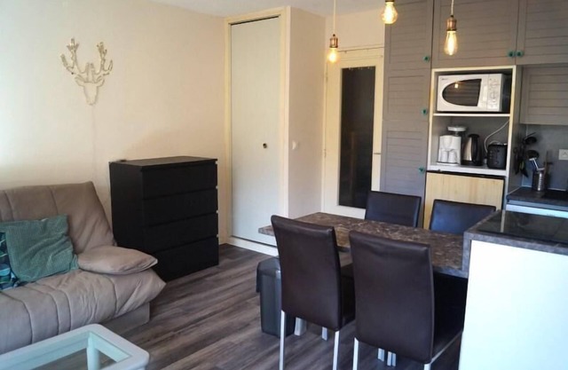 300m du centre station, 3ème étage, vue pistes de ski, balcon, télévision, 26m², Sauze - Super Sauze