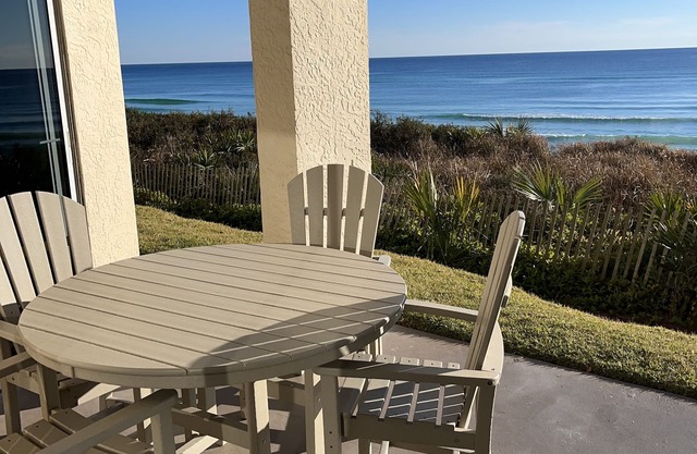 30A HIGH POINTE GULF FRONT 600’ PRIVATE BEACH RENOVATED 2 BED 2 BATH. PICKLEBALL