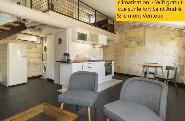 appart 35 m2 + mezzanine 10 m2, dans centre historique de Villeneuve les avignon