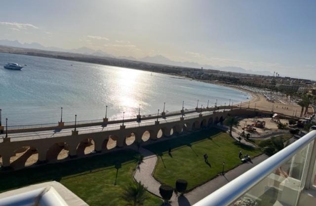 3Z FeWo mit Meeblick in direkter Strandlage im begehrten Al Anadolus Resort in Sahl Hasheesh, Hurghada, Ägypten.