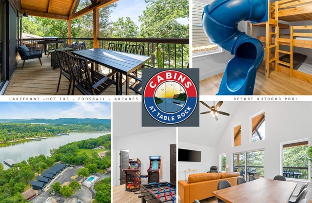 4 BR Waterfront Cabin w/ Pool + Swim & Boat dock