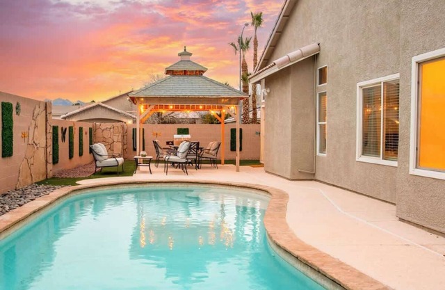 Posh 4BR Vegas Home w/ Pool, Pool Table, & Arcade