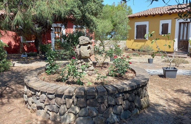 4km away. From scivu beach nestled in the Mediterranean maquis.