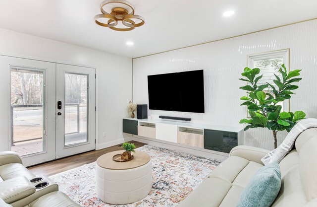 6 Mi to Spectrum Center: Spacious Getaway w/ Deck