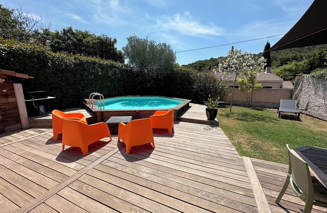 Maison piscine 6 personnes sur la Côte Bleue, à 2 pas des calanques
