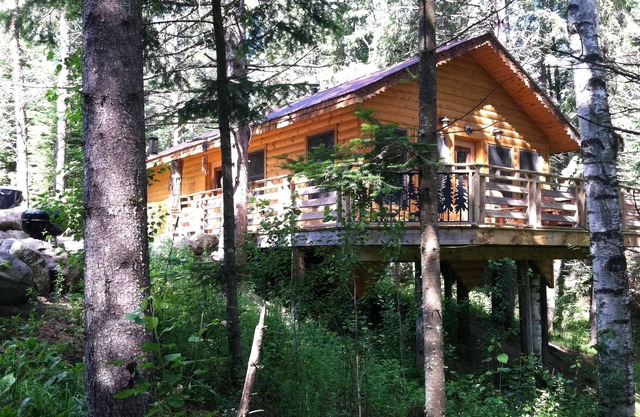 Une cabane confortable dans les bois, de nombreux sentiers et un petit lac