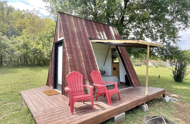 A-Frame Glamping Unit with Electricity! Site 1; The Lucky 1