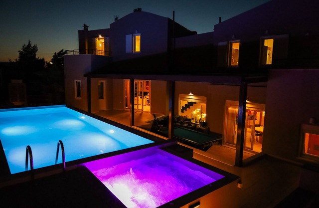 A unique villa with amazing sea view, a pool and a jacuzzi at Hersonissos Crete