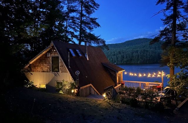 Adirondacks Lakefront Relaxation: Waterfront A-frame Cottage on Lake Luzerne!