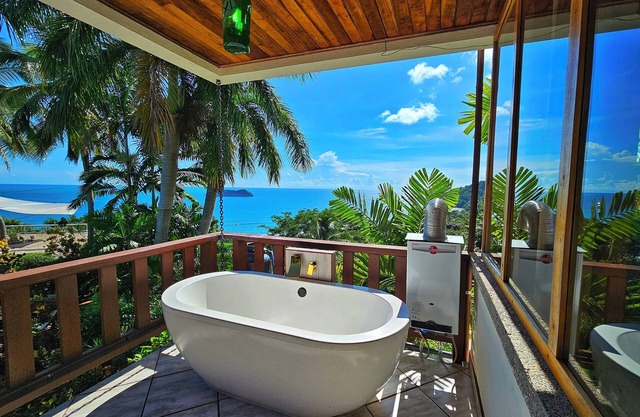 Parc Manuel Antonio Studios avec vue panoramique sur la mer et la jungle avec services hôteliers