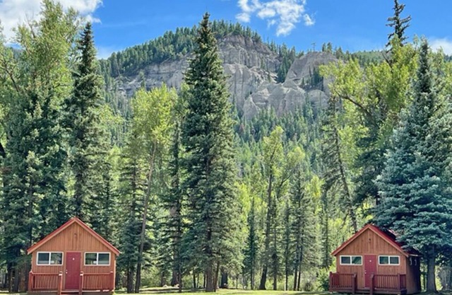 AIYM Camp Riverfront Cabin #1. In the Rio Grande National Forest, Alamosa Canyon