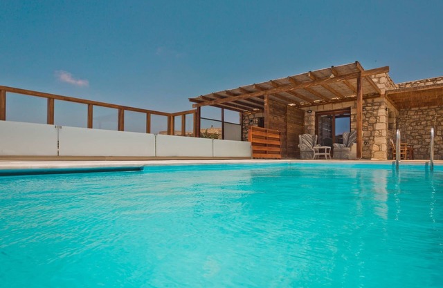Amazing Karpathos Apartment | Apartment Xi | 1 Bedroom | Private Veranda with Outdoor Furniture | Shared Swimming Pool | Shared Seating Area with Stunning Sea Views | Michaliou Kipos