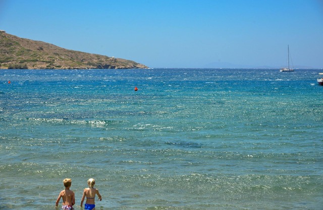 Studio de plage d'Amorgos Katapola, à 5 min du port
