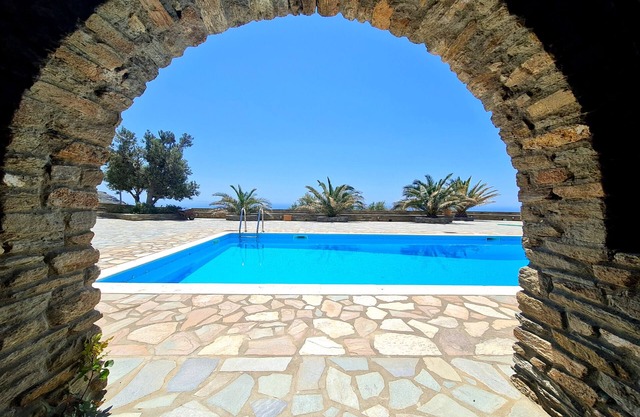 Andros Serenity-Adults Only-Sea view-pool/jacuzzi stone residence