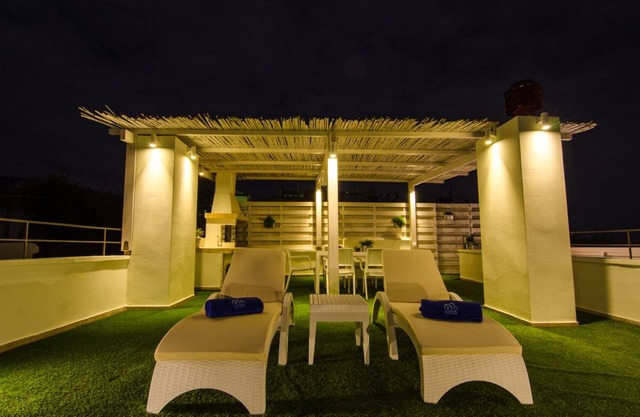 Angelos House Spa & Hammam, roof garden with BBQ!
