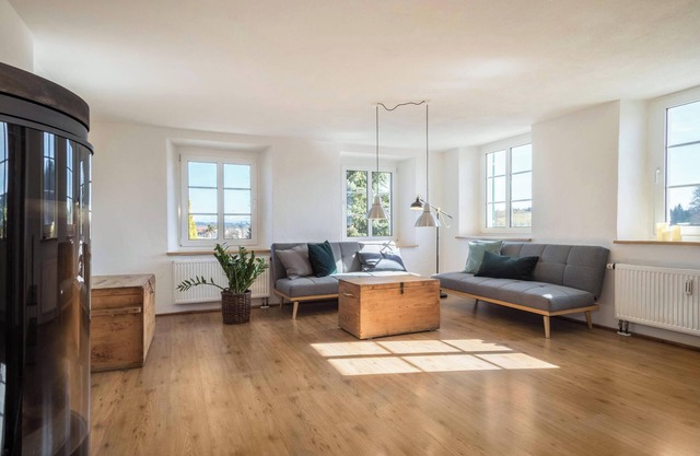 Appartement 'Am Hopfengarten' avec vue sur les montagnes, jardin et Wi-Fi