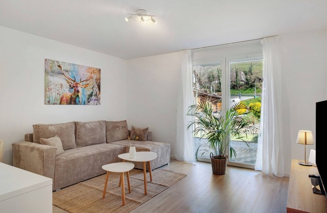 Appartement "Bachblick" avec vue sur les montagnes, terrasse partagée et Wi-Fi