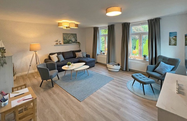 Appartement 'Ferienwohnung Ankerleicht' avec terrasse partagée, jardin partagé et Wi-Fi