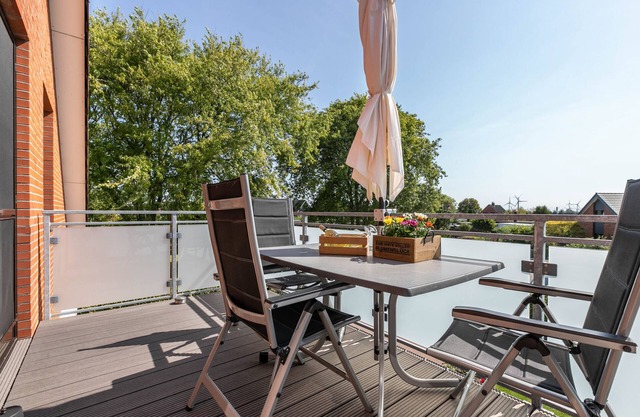 Appartement 'Ferienwohnung Mühlenweide' avec terrasse partagée, Wi-Fi et climatisation