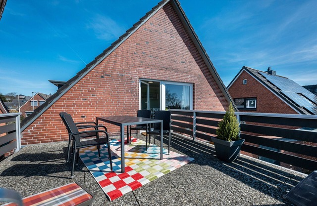 Appartement 'Ferienwohnung Am Wind' avec terrasse privée, balcon et Wi-Fi