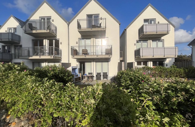 Appartement pour 2 personnes avec une grande terrasse orientée ouest et une vue sur la dune