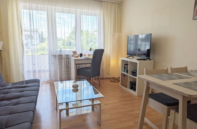 Appartement 'Haus Abendsonne Obergeschoss Klein' avec terrasse partagée, balcon et Wi-Fi