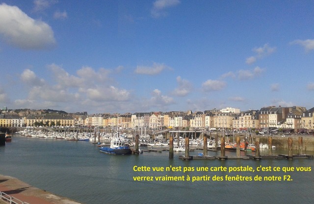 Appartement port de plaisance Dieppe, vue splendide garantie sur le port + mer.