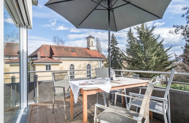 Appartement "Parkside" avec vue sur les montagnes, balcon et Wi-Fi.