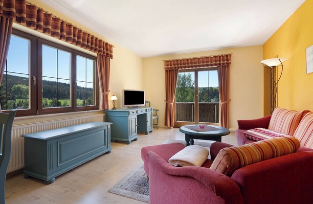 Appartement 'Pension Bergblick - Molchner Stolln' avec vue sur les montagnes, balcon et Wi-Fi