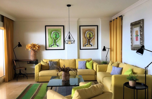 Appartement 'Penthouse Bermuda Beach 3' avec vue mer, piscine, jardin & Wi-Fi