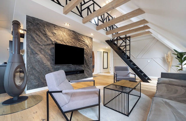 Appartement "Penthouse Kokorey" avec jardin partagé, balcon et Wi-Fi