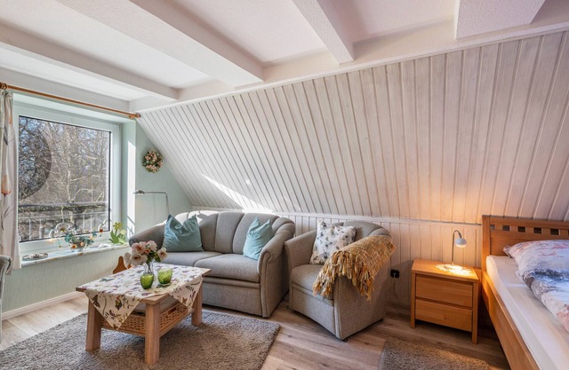 Appartement "Schimmelreiter" avec terrasse privée, jardin partagé et Wi-Fi