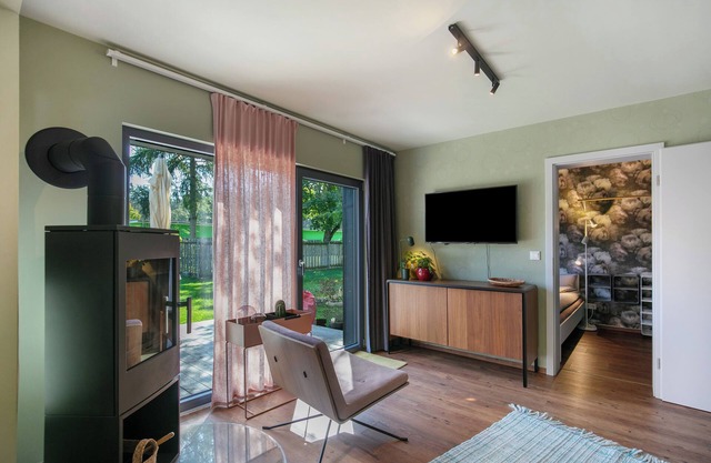 Appartement 'Schorfheider Chillen Am Grimnitzsee' avec terrasse privée, jardin privé et Wi-Fi